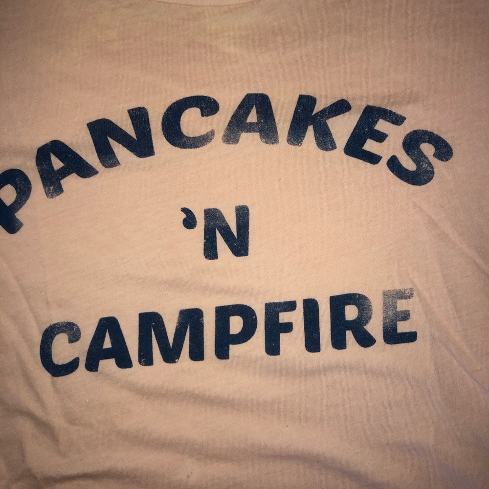 Pancakes and Campfire Mate T-shirt.